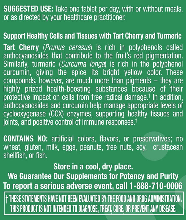 Tart Cherry with Turmeric - 30 Tablets