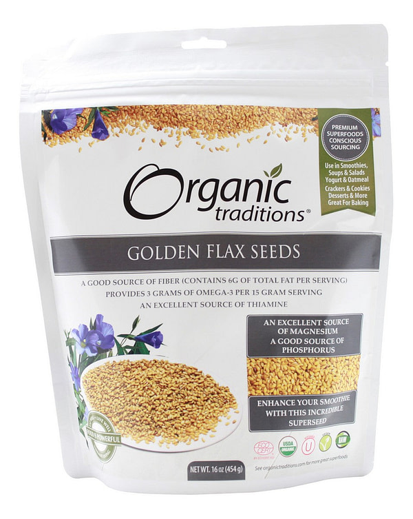 Golden Flax Seeds - 16 oz - Front
