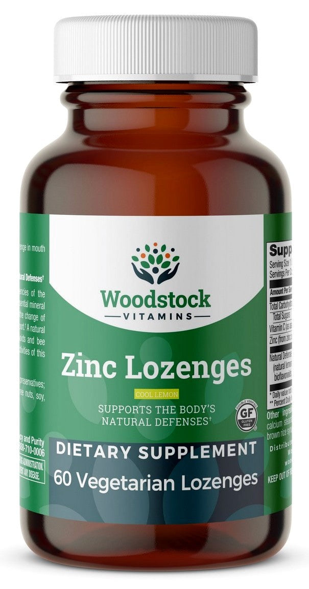 Zinc Lozenges - Cool Lemon Flavor - 60 Lozenges
