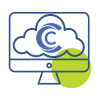 an icon of a computer with the Campus Cafe Software logo inside a cloud