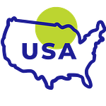an icon showing the outline of the united states of america