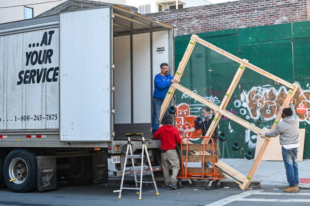 Decluttering before you move.