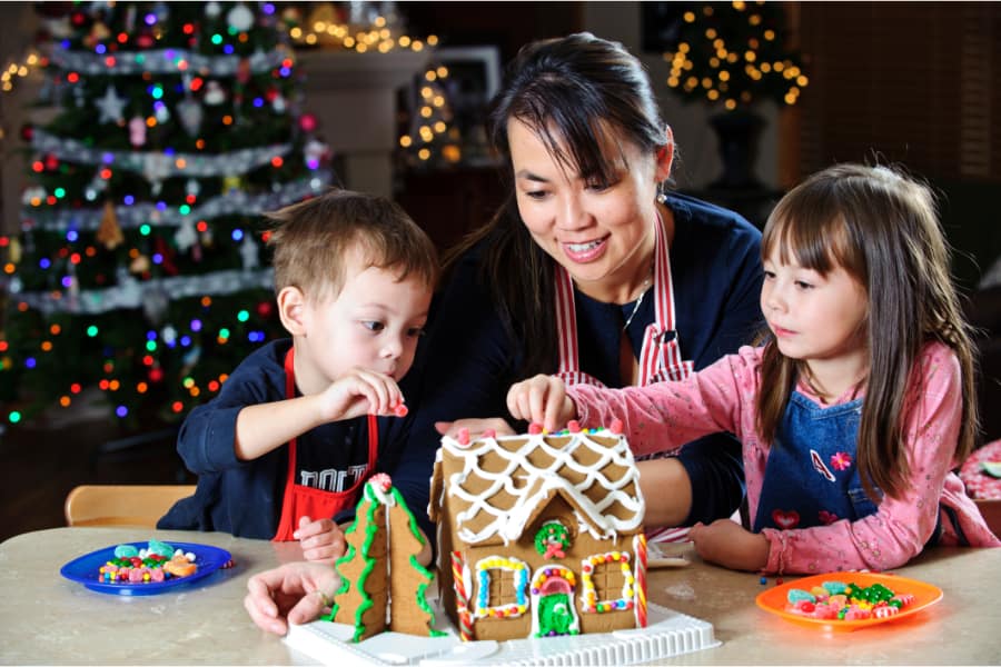 Creative gingerbread house ideas for kids.