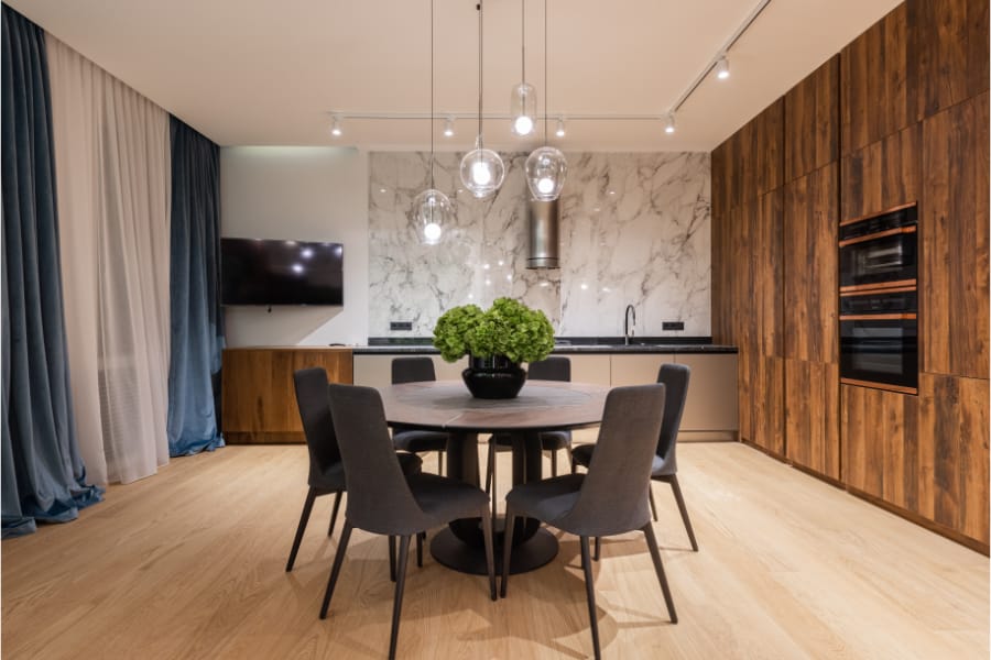 Dining tables can be customized as per the shape.