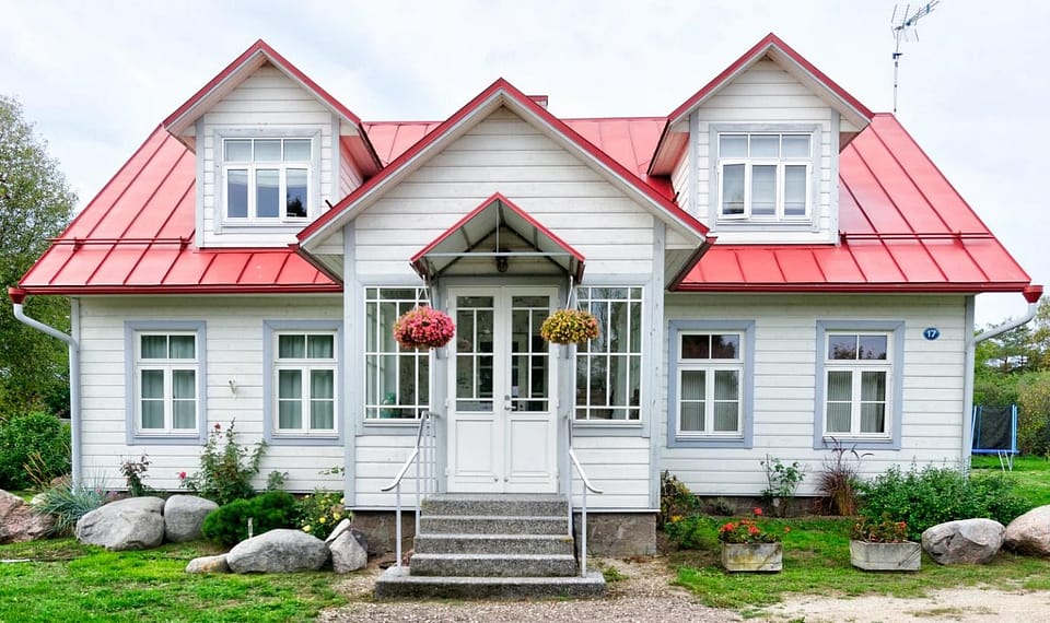 a large property pictured from the front