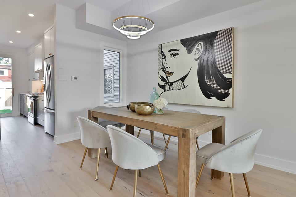 A customized dining room table.