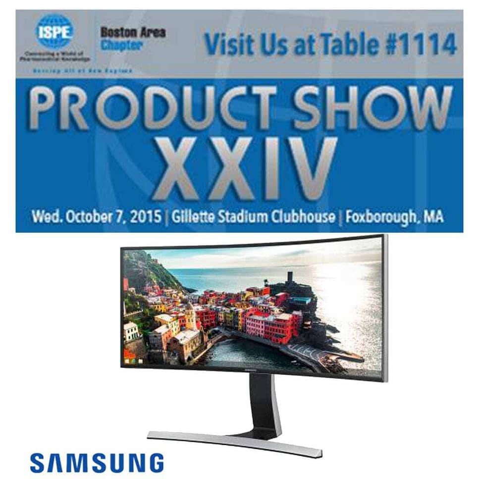 Visit our ISPE Boston Booth to Win a Free Samsung TV! 