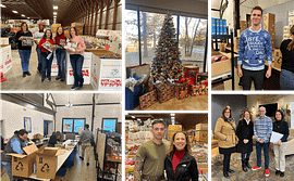 Photos from the different local organizations #TeamHPNE supported this holiday season.