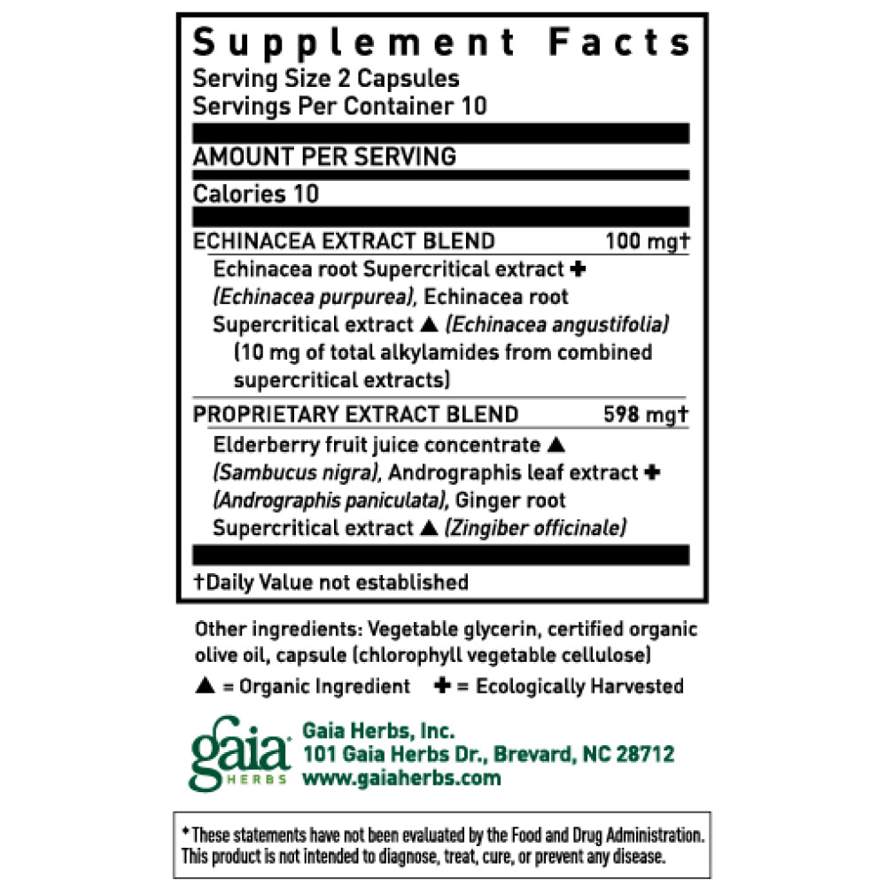 Gaia Quick Defense - 20 Capsules Supplement Health