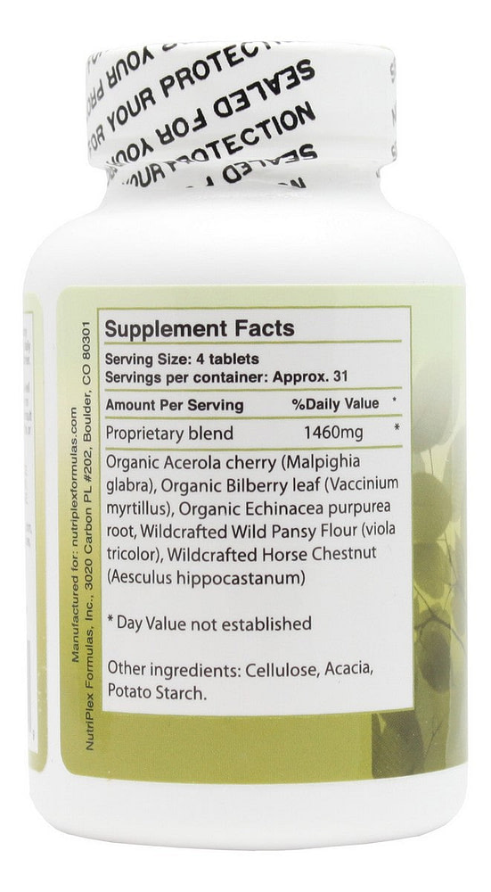 Flavo-C - 100 Tablets - Supplement Facts