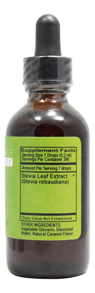 Stevia Caramel Flavor - 2 oz Liquid - Supplement Facts