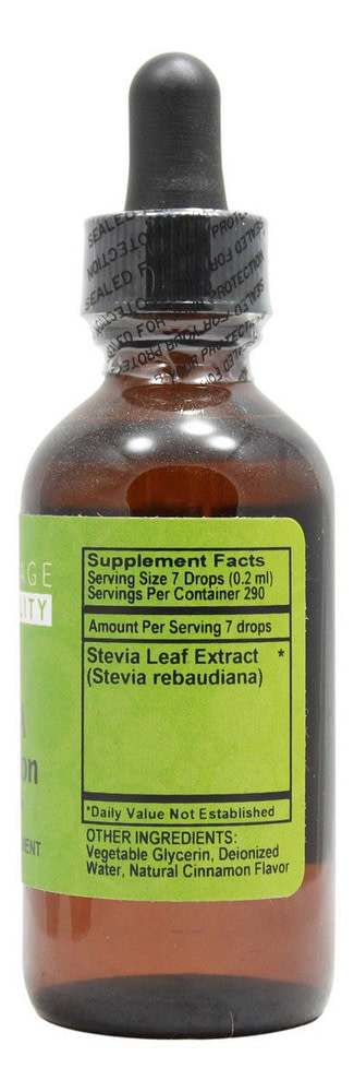 Stevia Chocolate Flavor - 2 oz Liquid - Supplement Facts