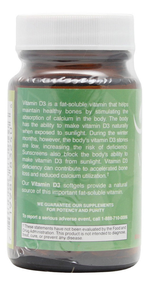 Vitamin D3 400 I.U. - 100 Softgels - Info