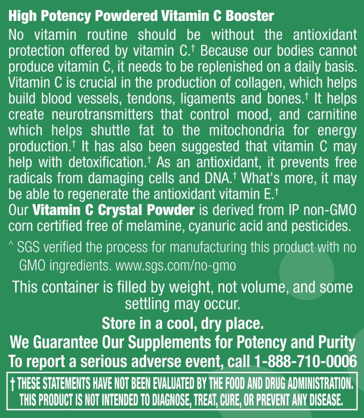 Vitamin C Crystal Powder - 4 oz Powder