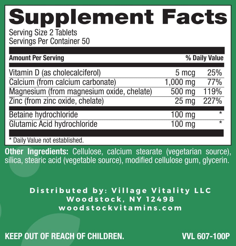 Cal-Mag-Zinc with Vitamin D3 - 100 Tablets