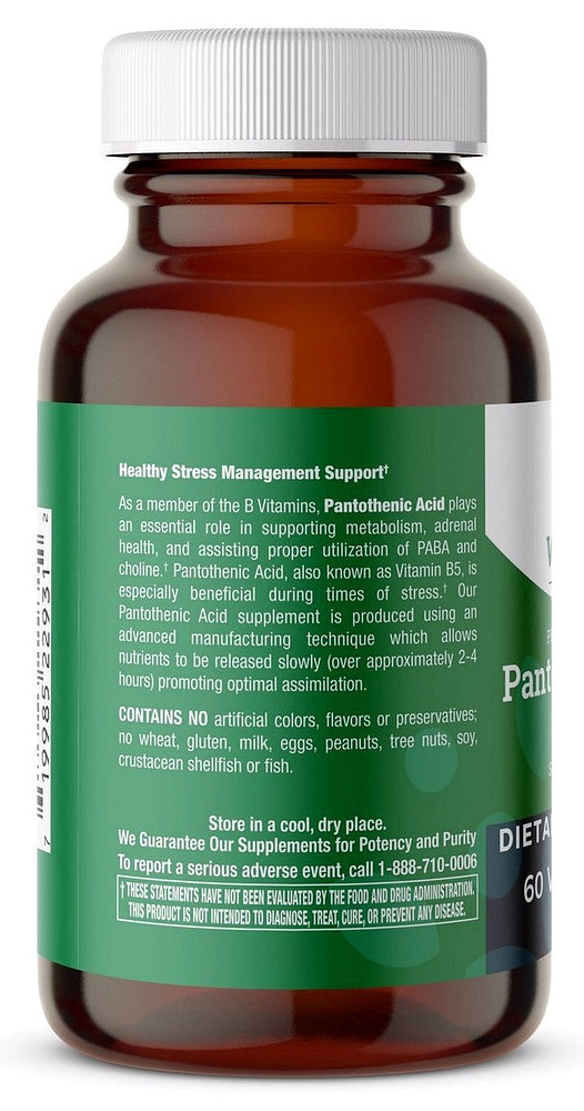 Pantothenic Acid 500 mg PR - 60 Tablets