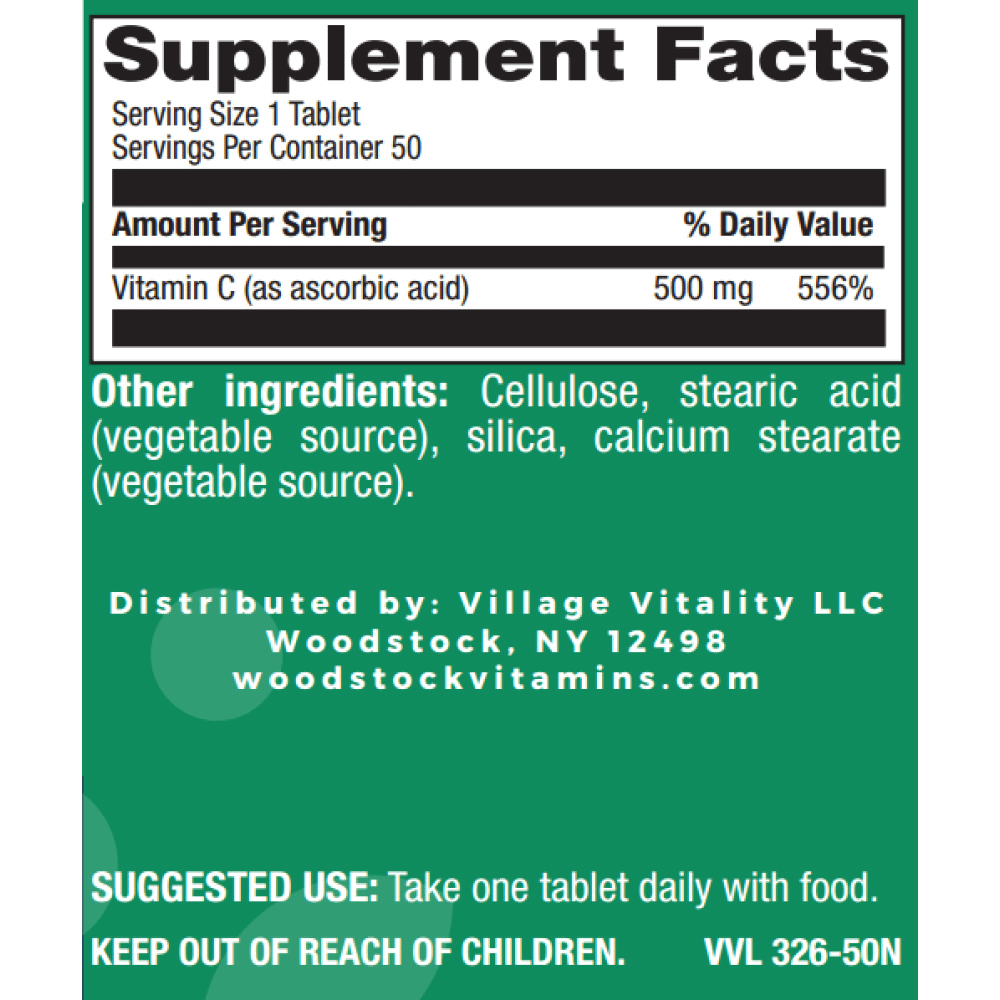 Vitamin C 500 mg - 50 Tablets