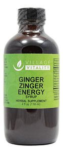 Ginger Zinger Energy Syrup - 4 oz Liquid - Front