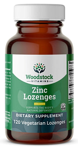 Zinc Lozenges - Cool Lemon Flavor - 120 Lozenges