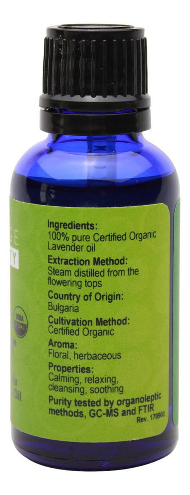 Organic Lavender (Bulgarian) Essential Oil - 1 oz - Supplement Facts