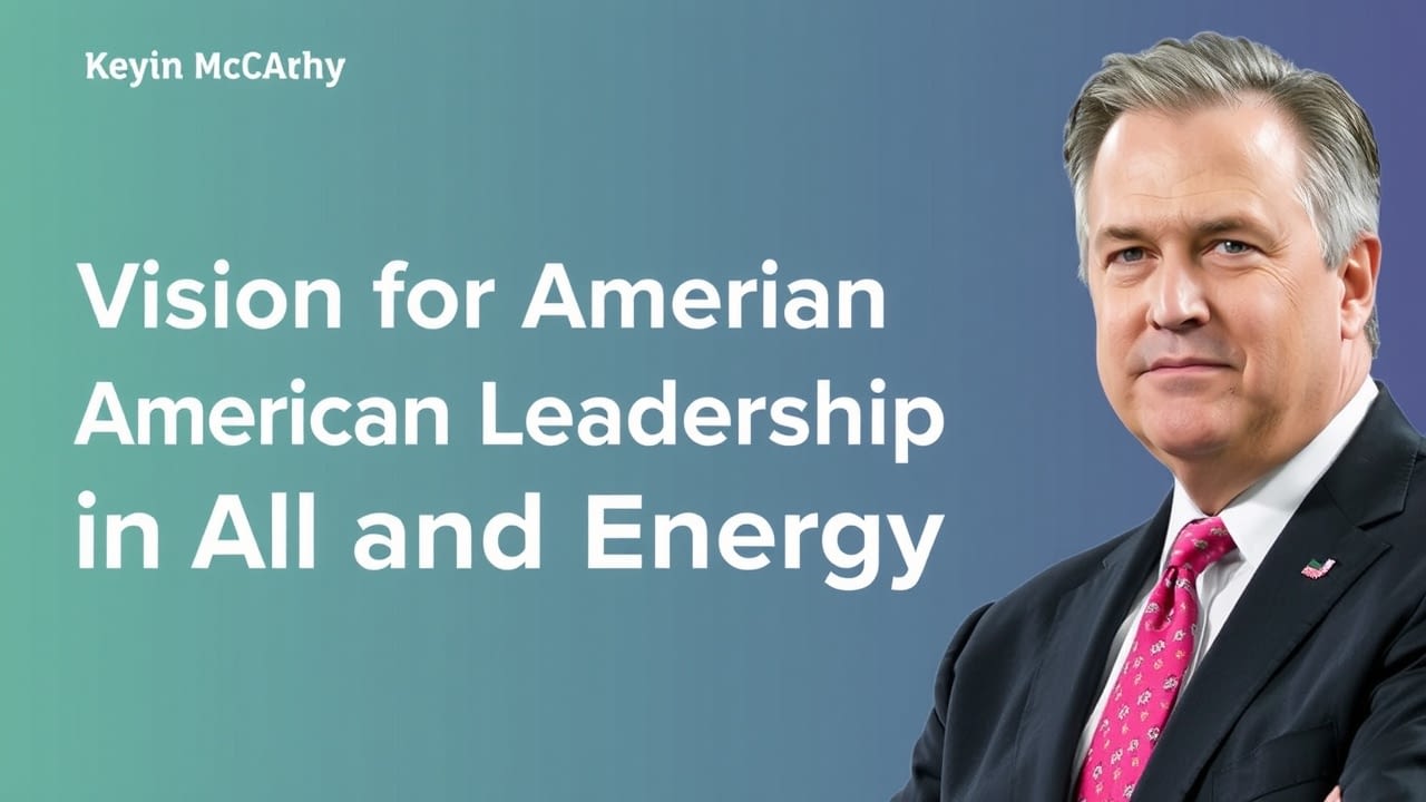 Kevin McCarthy's Vision for American Leadership in AI and Energy ...