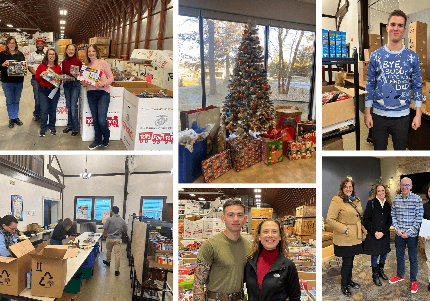Photos from the different local organizations #TeamHPNE supported this holiday season.