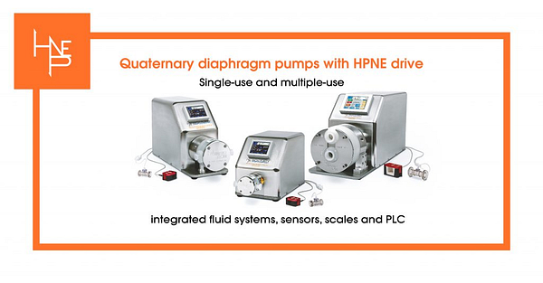 HPNE Quattroflow quaternary diaphragm pumps: product review for single-use and multi-use pumps