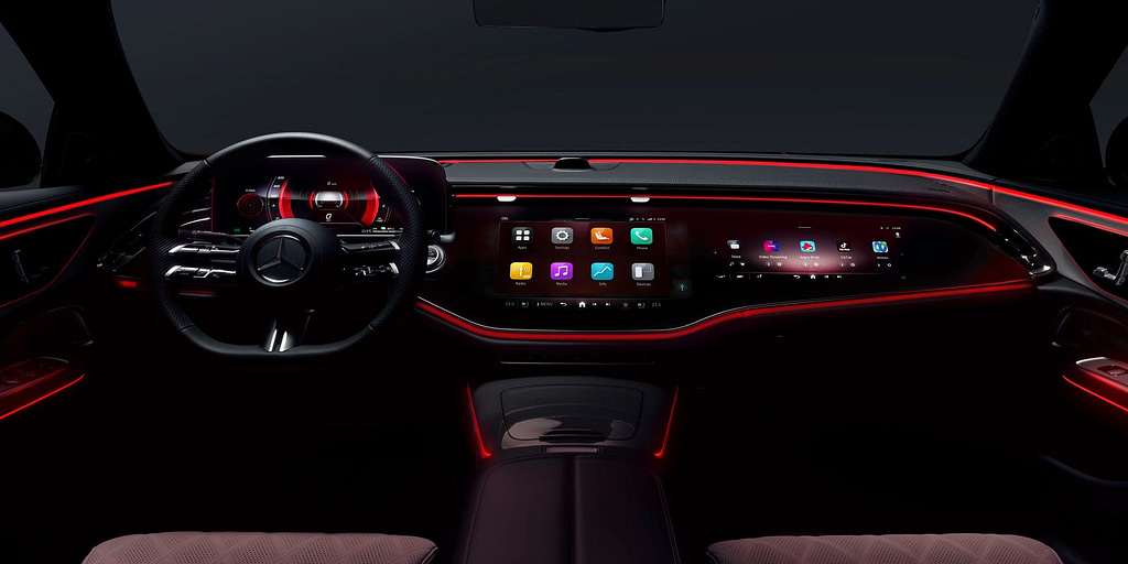 "Mercedes E-class Sedan to Feature AI, Zoom Capability, and Disco Lights" - Credit: Detroit Free Press