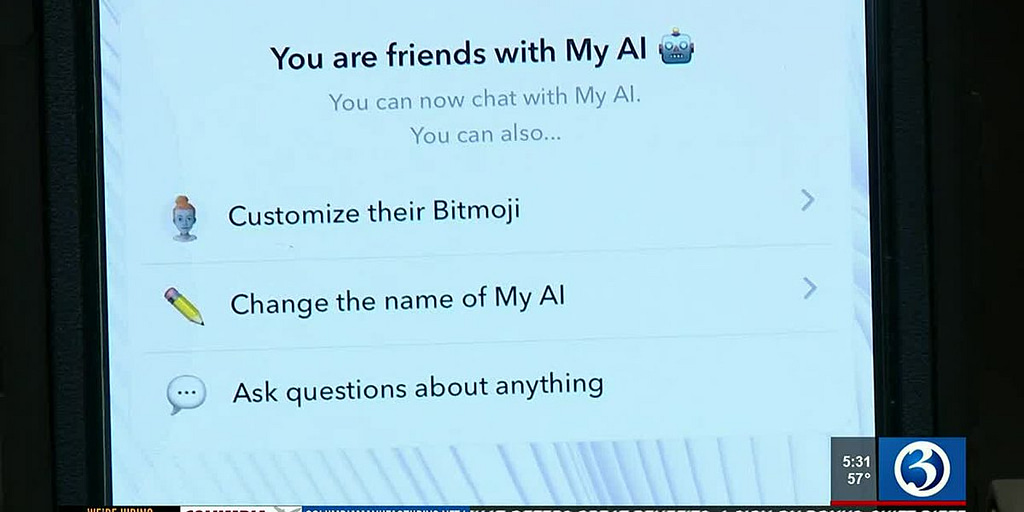 Concerns over Snapchat's New AI Feature - Credit: WFSB