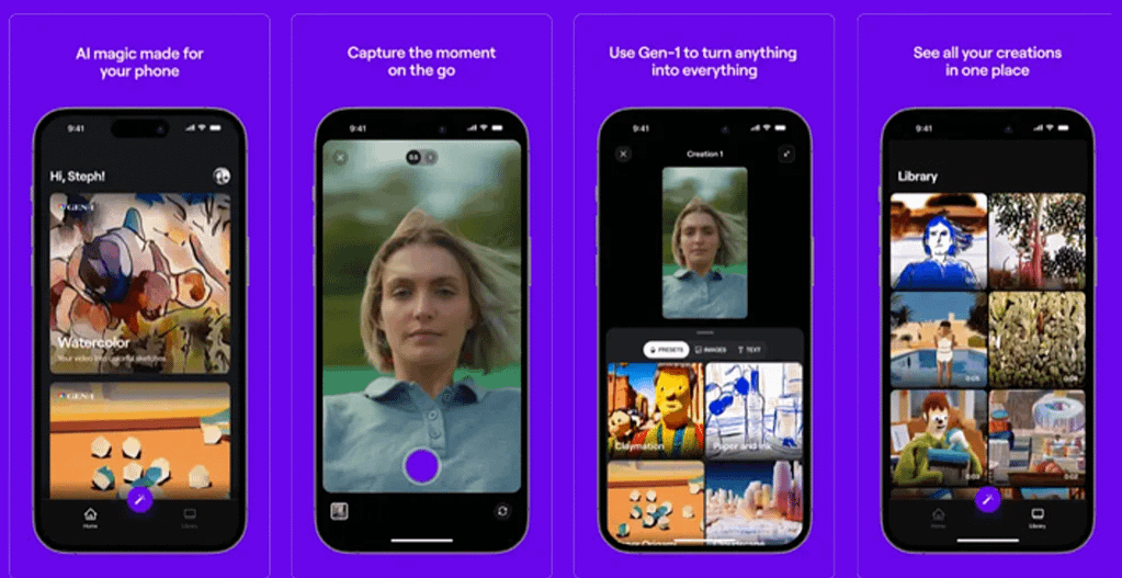 AI startup Runway launches app to bring users video-to-video generative AI - Credit: TechCrunch