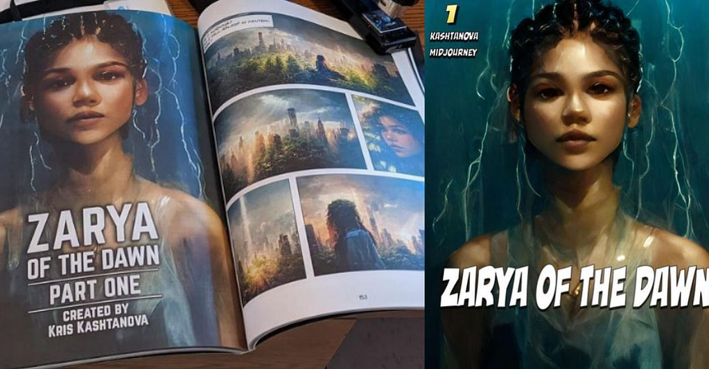 "US Copyright Office Rules AI-Created Images in Comic Book 'Zarya of the Dawn' to be Public Domain" - Credit: Manorama Online