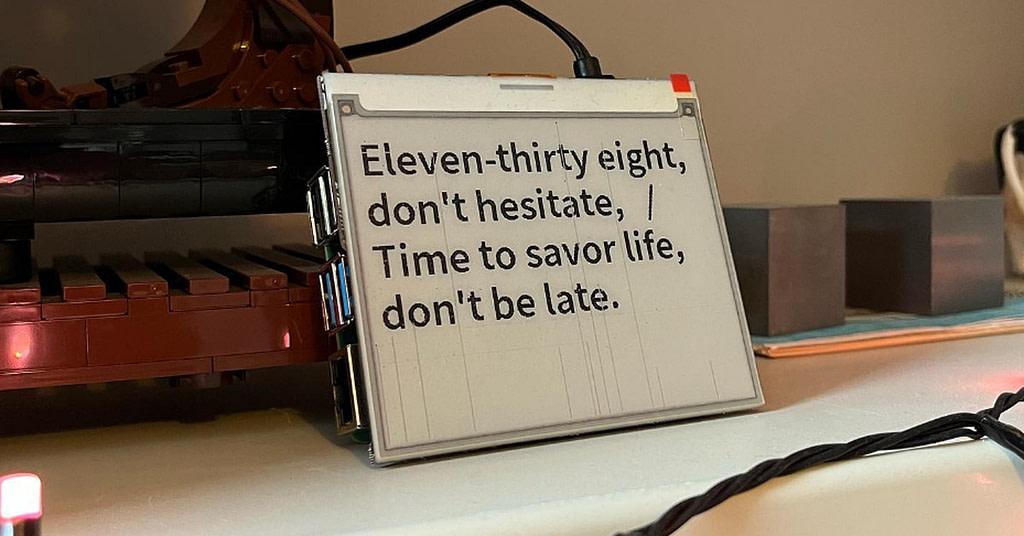 This AI Clock Uses ChatGPT To Generate Tiny Poems That Tell The Time - Credit: The Verge