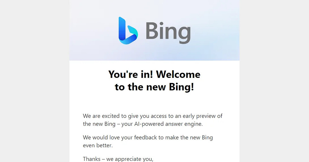 Microsoft Launches Bing Chat AI Searches to All Users - Credit: Engadget