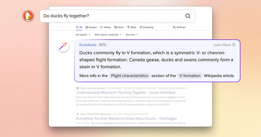 DuckDuckGo Unveils AI-Powered Tool: DuckAssist - Credit: CNET