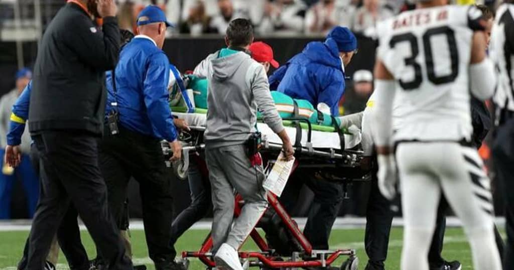 Miami Dolphins QB Tua Tagovailoa hospitalized with head, neck injuries
