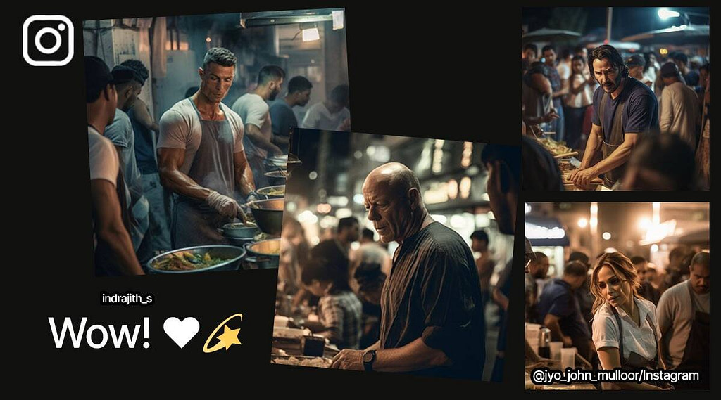 AI Art Depicts Pope Francis, Cristiano Ronaldo & Tom Cruise As Volunteers At Ramadan Food Market - Credit: Indian Express