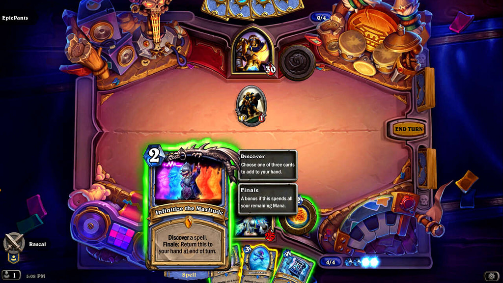 Hearthstone “Festival Of Legends” Infinitize the Maxitude Card Reveal