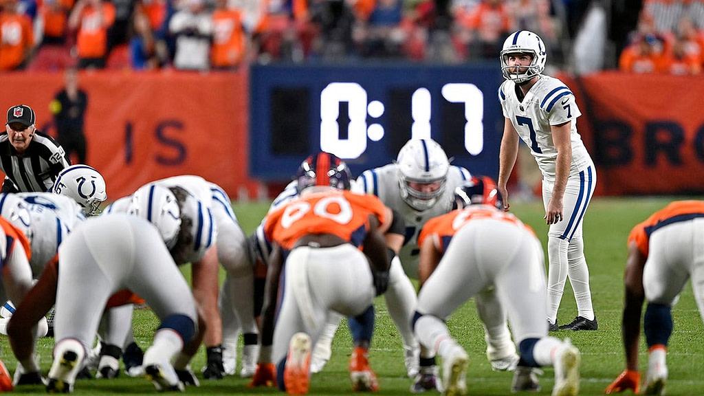 Colts steal overtime win in sloppy touchdown-less game against Broncos
