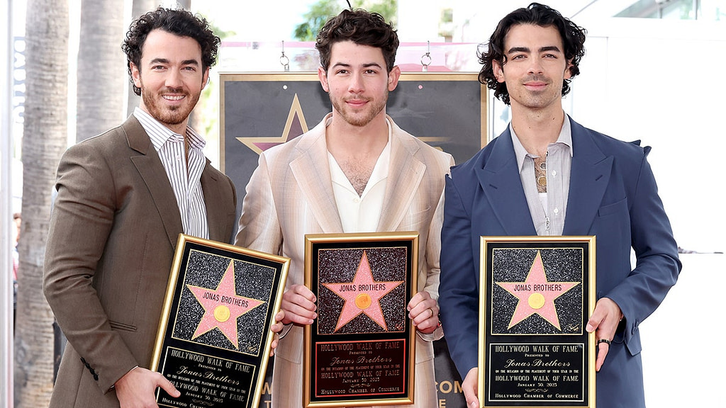 Jonas Brothers on Walk of Fame star, joke about their kids following in footsteps: ‘Who’s paying for therapy?’