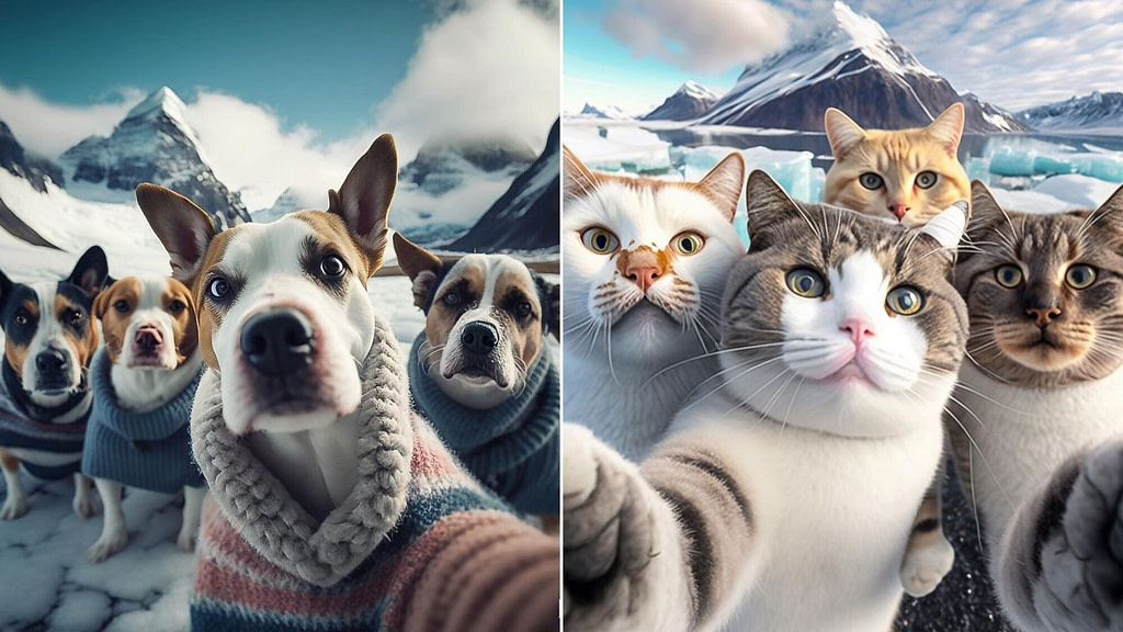 Dogs, cats, dolphins, and more take selfies in AI generated pics: Which one is your favourite? - Credit: Hindustan Times
