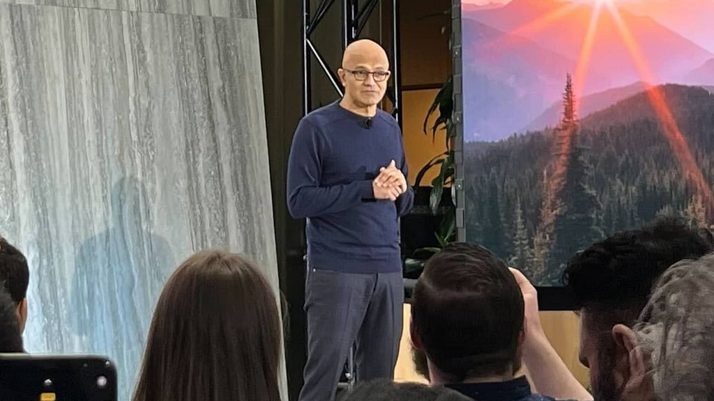Microsoft CEO Satya Nadella Describes AI-Powered Search as the Biggest Development for the Company Since the Cloud 15 Years Ago - Credit: CNBC