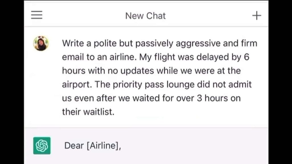 People Find It 'Awesome' When a Woman Uses AI to Write an Email to an Airline About a Flight Delay - Credit: Hindustan Times