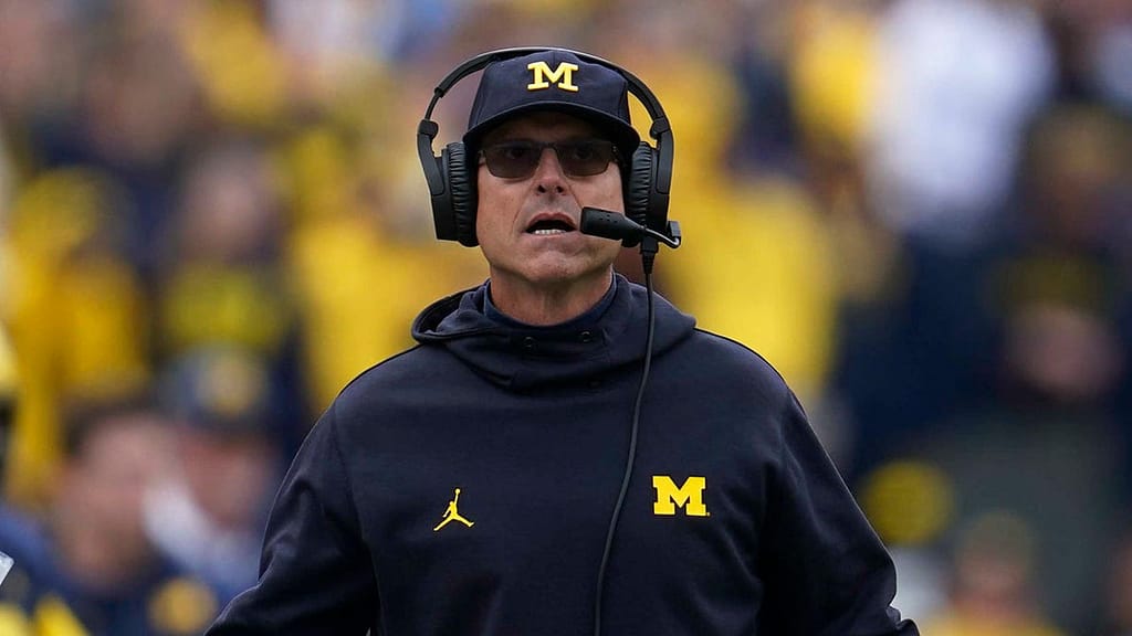 Michigan’s Jim Harbaugh claims ‘top-five teams go to die’ at Iowa