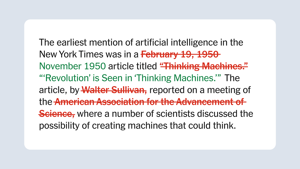 When A.I Chatbots Hallucinate - Credit: New York Times
