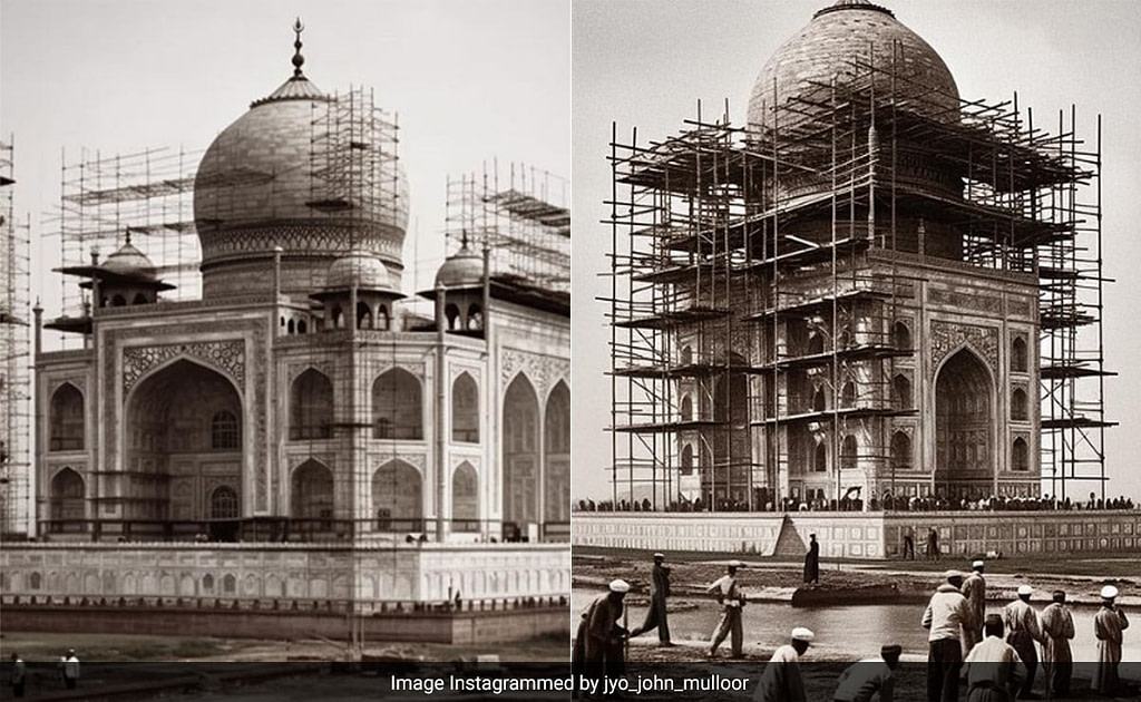 Glimpse Into The Past: Artist Uses AI To Imagine How Taj Mahal Was Built - Credit: NDTV