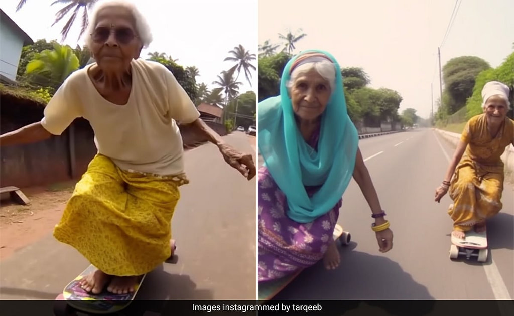 AI-Generated Pics Show Elderly Women Skating On Streets, Internet Stunned - Credit: NDTV
