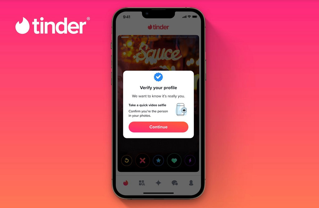 Tinder's Verification Process Will Now Use AI And Video Selfies - Credit: TechCrunch