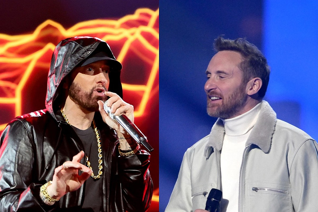 "Debate Erupts Over Eminem's Deepfake AI Voice on David Guetta's New Song" - Credit: XXL Magazine