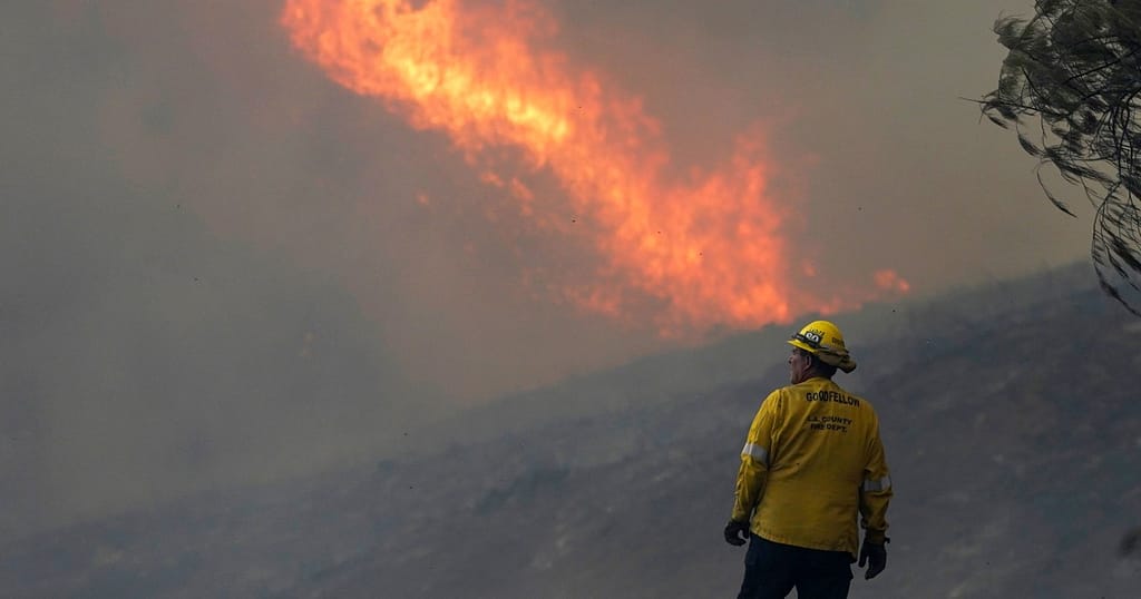 Extreme heat wave grips California as brush fire closes interstate