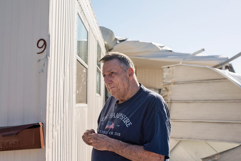 Hurricane Ian wrecked a mobile home park, but spared another across the street